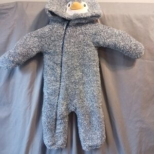 Cozy Blue Penguin Kids One Piece